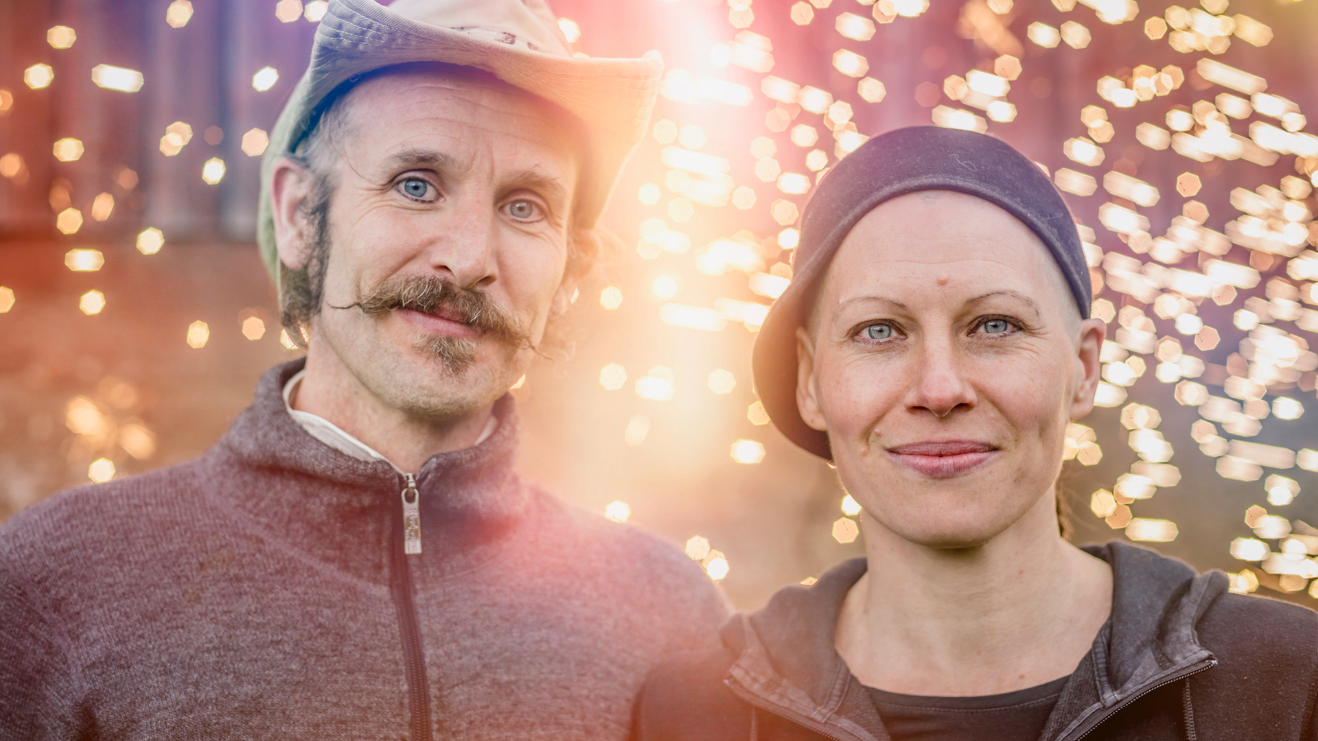 Porträttfoton på man och kvinna